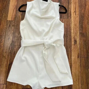 Keepsake Cream Ivory White Romper With Sash S